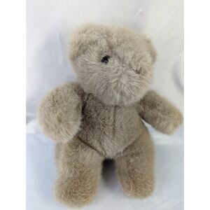 Beige Bear Plush 8 Inch Heartline 1987 Stuffed Animal Toy